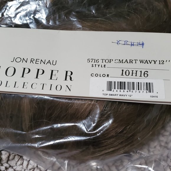 Jon Renau Top Smart Wavy 12" Topper - color 10H16 Latte/Almondine - Picture 15 of 15